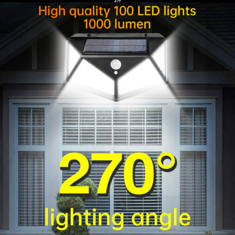 Lampa solara cu senzor miscare 100LED-uri - brizy.ro