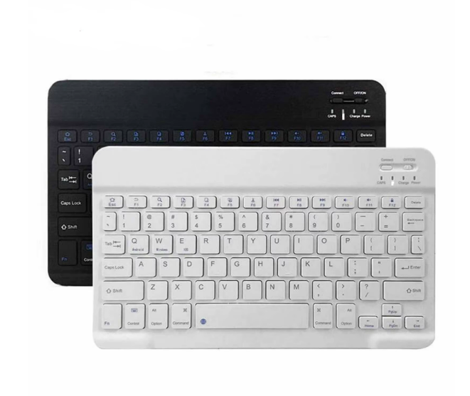 Tastatura Bluetooth Slim Portabila Android/iOS/Windows,10', Alba