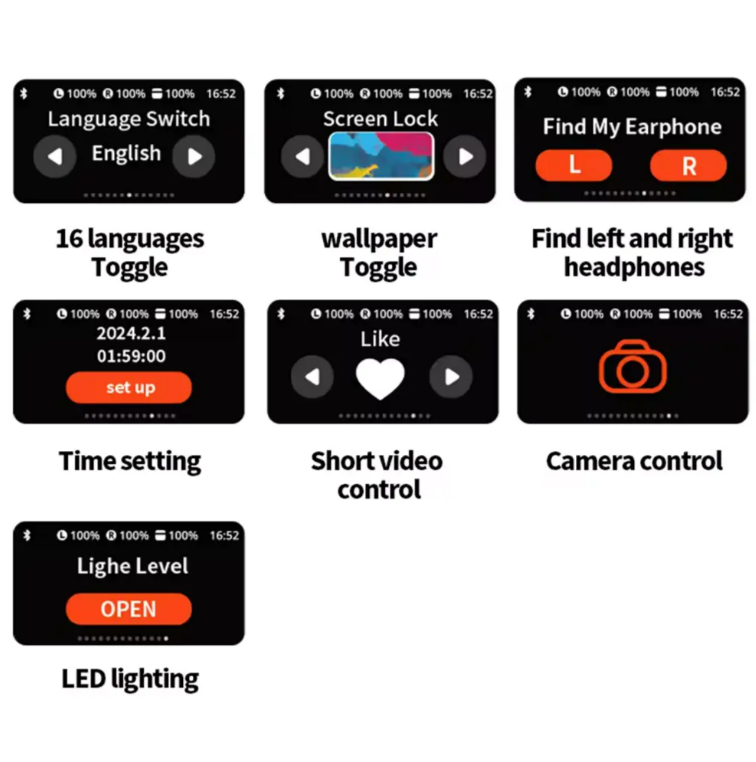 Casti wifi touchscreen