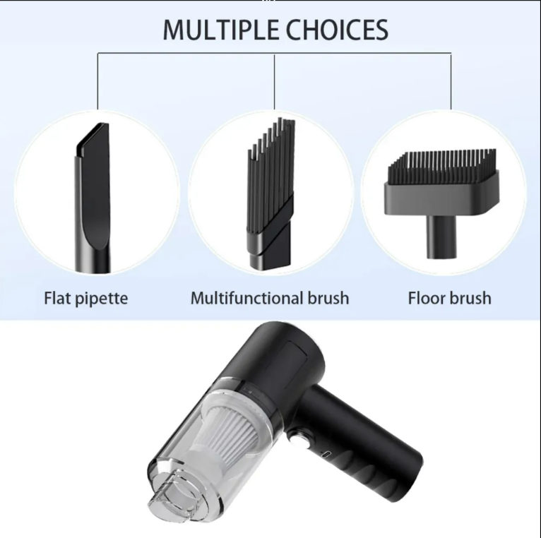 Aspirator portabil 3in1 cu functie de suflare si pompare aer, reincarcabil - brizy.ro