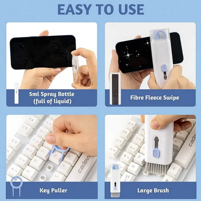 Kit de Curățare 7-în-1 Multifuncțional pentru Dispozitive Electronice-telefon, casti, tastatura, tableta, smartwatch