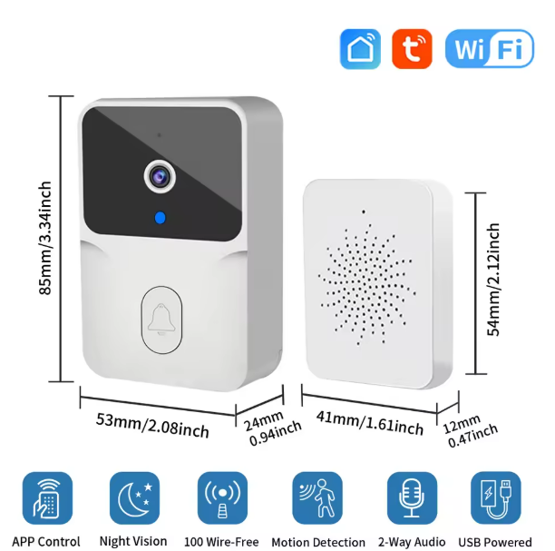 Sonerie Smart WIFI cu Camera HD si aplicatie mobila - brizy.ro